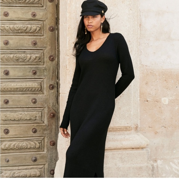 Peruvian Connection Dresses & Skirts - PERUVIAN Connection Black Maxi V Neck Cotton Dress L